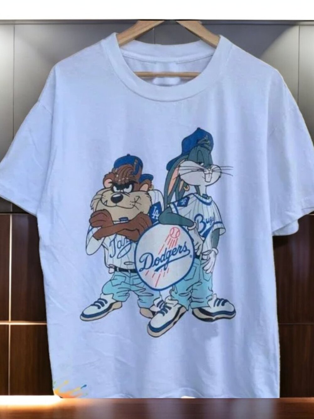 Vintage MLB Los Angeles Dodgers Looney Tunes T-Shirt,Los Angeles Dodgers REPRINT